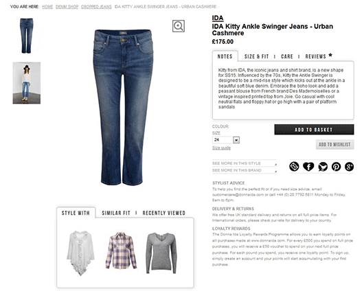 Awesome rollover zoom on the product page