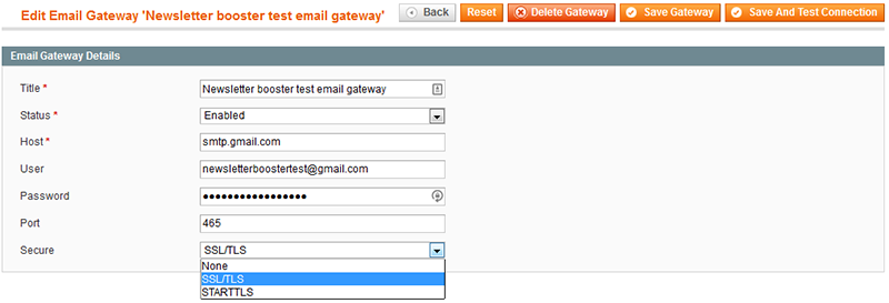Email Gateway creation